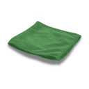 16" Microfiber Cloth, Round Corners, Green, Pack of 12