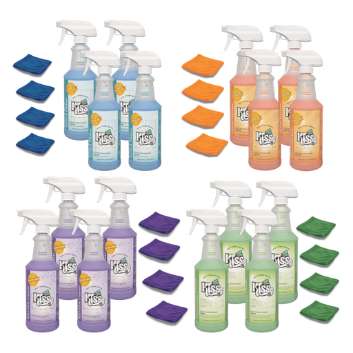 KISS - Reuse Plus+ - 16 Bottles/Triggers 16 Towels